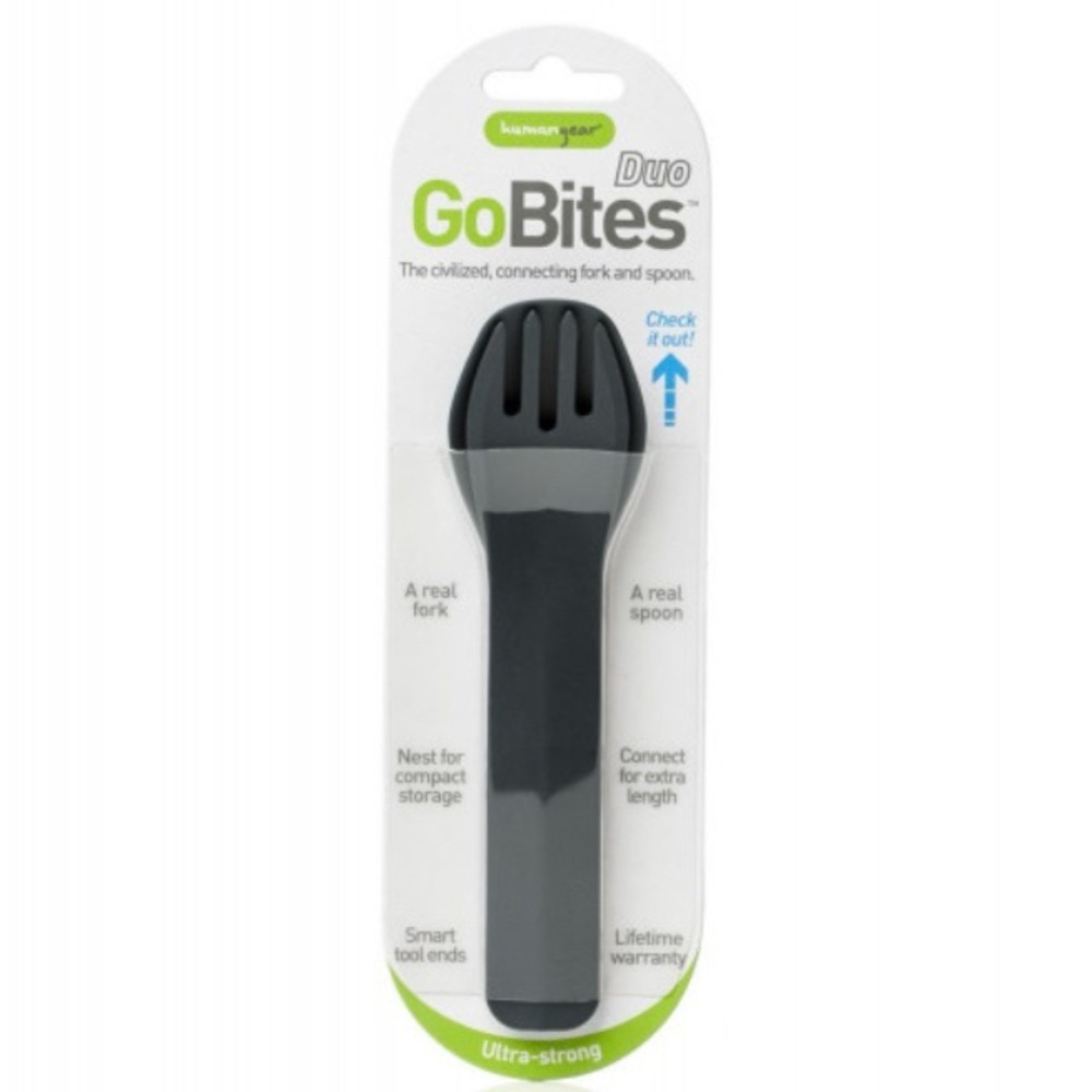 GoBites Duo Black Connecting Fork and Spoon NWT